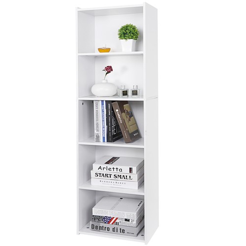 Tier bookshelf storage wall - 5-tier,