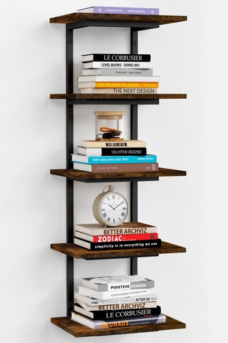 Tier wall bookshelf unit - 5,